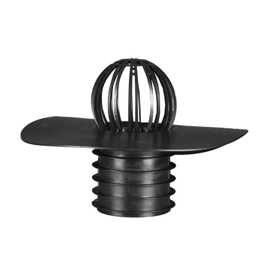 KÖSTER Roof Drain with Leaf Trap NW 125 black